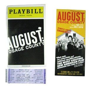 August Osage County Playbill 2007 Imperial Theatre Ticket Ian Barford Kerwin